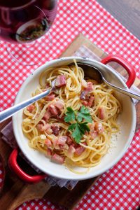 receta de espaguetis carbonara